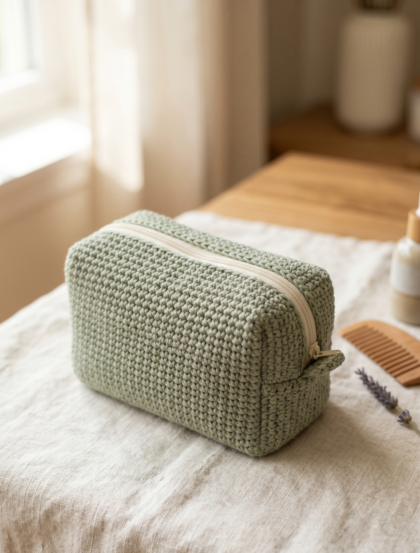 Kosmetiktasche häkeln als kleines Anfängerprojekt